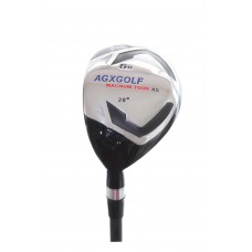 AGXGOLF LADIES LEFT HAND Edition, Magnum XS #6 HYBRID IRON (28 Degree) w/Free Head Cover - ALL SIZES. Additional Fairway Wood Options! 